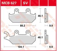Plaquettes de frein en métal fritté Sv Trw Yamaha Xt 500-600/xtz 660 Mcb627