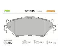 Plaquettes de frein Essential - VALEO - 301035 - Essieu avant - Certifiées ECE-R90 - Jeu de 4