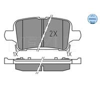 Plaquettes de frein Essieu arrière 025 221 2917 MEYLE pour OPEL ASTRA K AMPERA-E