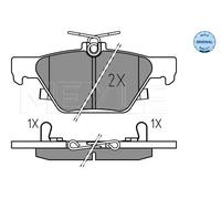 Plaquettes de frein Essieu arrière 025 221 5814 MEYLE pour SUBARU OUTBACK LEVORG