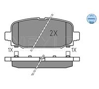 Plaquettes de frein Essieu arrière 025 228 4418 MEYLE pour JEEP COMPASS