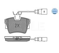 Original MEYLE Kit De Plaquettes De Frein À Disque 025 232 2416/W Pour VW