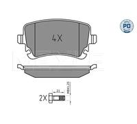 Plaquettes de frein Essieu arrière 025 233 2617/PD MEYLE pour VW AUDI