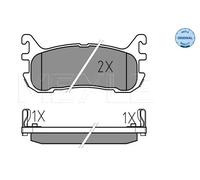 MEYLE Plaquettes de frein arrière 025 233 8713/W – Mazda MX-5 (NA/NB/NBFL, disques 251 mm)