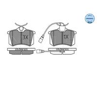 Plaquettes de frein Essieu arrière 025 235 5417/W MEYLE pour VW FORD SEAT