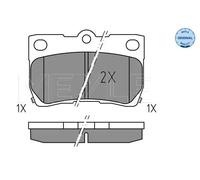 Plaquettes de frein Essieu arrière 025 243 2317 MEYLE pour LEXUS IS II IS C GS