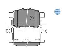 Plaquettes de frein Essieu arrière 025 244 3514/W MEYLE pour HONDA ACCORD VIII