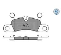 Plaquettes de frein Essieu arrière 025 251 4316/PD MEYLE pour PORSCHE CAYENNE