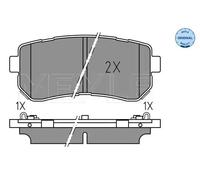 Plaquettes de frein Essieu arrière 025 256 7716 MEYLE pour KIA HYUNDAI