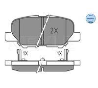 Plaquettes de frein Essieu arrière 025 256 8814 MEYLE pour MITSUBISHI PEUGEOT