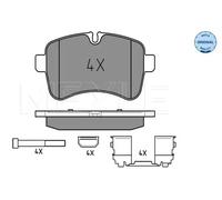 Plaquettes de frein Essieu arrière 025 292 3221 MEYLE pour IVECO DAILY V Fourgon