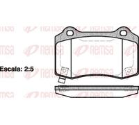 Plaquettes de frein Essieu arrière 0434.54 REMSA pour CHRYSLER JEEP CHEVROLET