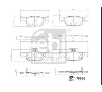 Plaquettes de frein Essieu arrière 179956 FEBI BILSTEIN pour MAZDA CX-30 MX-30