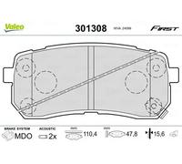 VALEO Plaquettes de frein 301308 – Jeu de 4, essieu arrière, certifiées ECE-R90