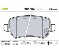 Plaquettes de frein Essieu arrière 301584 VALEO pour OPEL KIA CHEVROLET