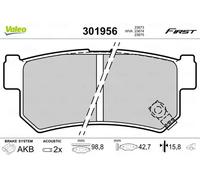 Plaquettes de frein Essieu arrière 301956 VALEO pour SSANGYONG DAEWOO