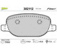 Plaquettes de frein Essieu arrière 302112 VALEO pour ALFA ROMEO LANCIA