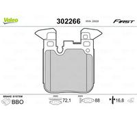 Plaquettes de frein Essieu arrière 302266 VALEO pour BMW 1 3 4 Coupé 3 Touring