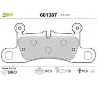 Plaquettes de frein Essieu arrière 601387 VALEO pour PORSCHE VW