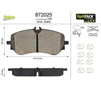 Kit de plaquettes de frein, frein à disque VALEO 872025