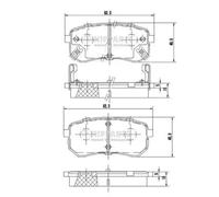 Plaquettes de frein Essieu arrière J3610307 NIPPARTS pour HYUNDAI KIA