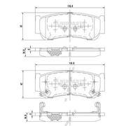 Plaquettes de frein Essieu arrière J3610517 NIPPARTS pour HYUNDAI STAREX Fourgon