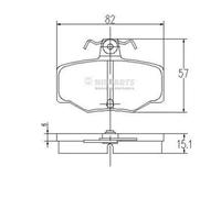 Plaquettes de frein Essieu arrière J3611031 NIPPARTS pour NISSAN PRIMERA