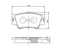Plaquettes de frein Essieu arrière J3612035 NIPPARTS pour TOYOTA LEXUS