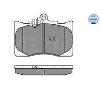 Plaquettes de frein Essieu avant 025 203 2517/W MEYLE pour LEXUS GS RC IS III