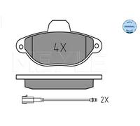 Plaquettes de frein Essieu avant 025 214 3616 MEYLE pour FORD FIAT