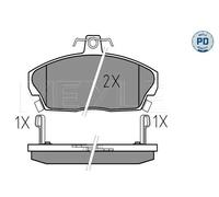 Meyle Plaquettes de frein 025 215 1518/PD - Essieu avant pour Rover Honda MG