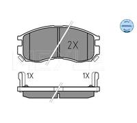 Meyle Plaquettes de frein 025 216 4716/W Essieu avant pour Mitsubishi Hyundai