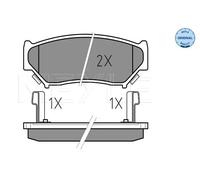 Plaquettes de frein Essieu avant 025 219 0715/W MEYLE pour SUZUKI GRAND VITARA I