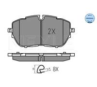 Plaquettes de frein Essieu avant 025 222 1818 MEYLE pour PEUGEOT OPEL