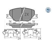 Plaquettes de frein Essieu avant 025 228 3819/PD MEYLE pour OPEL