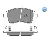 Plaquettes de frein Essieu avant 025 230 8818/W MEYLE pour TOYOTA COROLLA