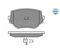 Plaquettes de frein Essieu avant 025 233 1414/W MEYLE pour SUZUKI VITARA