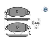 Plaquettes de frein Essieu avant 025 234 3418/PD MEYLE pour FORD TRANSIT Fourgon