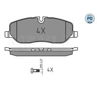 Plaquettes de frein Essieu avant 025 241 9118/PD MEYLE pour LAND ROVER