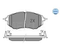 MEYLE Jeu de garnitures de frein, frein à disque 0252422218/W Compatible avec: SUBARU FORESTER, LEGACY IV, LEGACY IV Kombi, LEGACY V, LEGACY V Kombi, LEVORG, OUTBACK, OUTBACK, OUTBACK, TRIBECA
