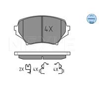 Plaquettes de frein Essieu avant 025 242 9714/W MEYLE pour MAZDA MX-5 III