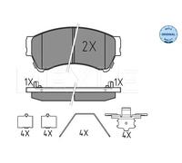 Plaquettes de frein Essieu avant 025 245 8217/W MEYLE pour MAZDA 6 Hatchback