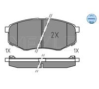 Plaquettes de frein Essieu avant 025 251 8718 MEYLE pour HYUNDAI KIA