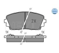 Meyle Plaquettes de frein 025 253 6516 Essieu avant pour KIA Picanto II