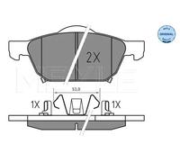 Plaquettes de frein Essieu avant 025 258 0417 MEYLE pour HONDA CIVIC IX