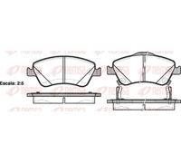 Plaquettes de frein Essieu avant 1310.02 REMSA pour TOYOTA AURIS