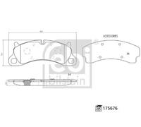 Plaquettes de frein Essieu avant 175676 FEBI BILSTEIN pour PORSCHE 911 Targa 911