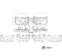 FEBI BILSTEIN Plaquettes de frein 176872 essieu avant pour AUDI Q5 / Q5 Van