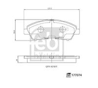 Kit de plaquettes de frein, frein à disque FEBI BILSTEIN 177074