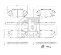 Plaquettes de frein Essieu avant 179955 FEBI BILSTEIN pour MAZDA